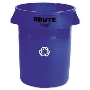  Rubbermaid   Brute Recycling Container, Round, Plastic, 32 