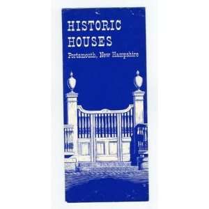  Historic Houses of Portsmouth New Hampshire Brochure 1950 