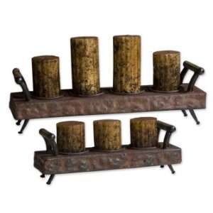   Accessories and Clocks Medan Candle Trays, Set/2