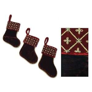 Embroidered stocking, Christmas Keepsakes (set of 3)  