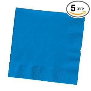 Creative Converting Paper Napkins, 3 Ply Luncheon Size, Bright Blue 