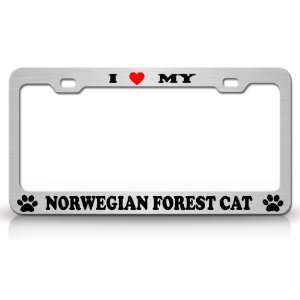 LOVE MY NORWEGIAN FOREST Cat Pet Animal High Quality STEEL /METAL 