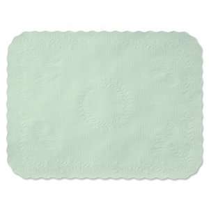 Green Bond Floral Embossed Tray Mats   14 x 19 Inches  