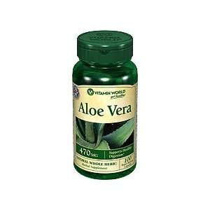  Aloe Vera 470 mg. 100 Capsules