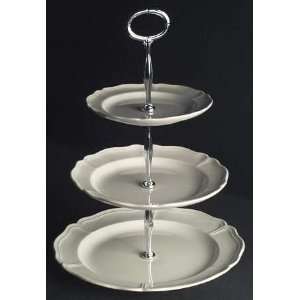 Wedgwood QueenS Plain 3 Tiered Serving Tray (DP, SP, BB), Fine China 