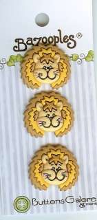 Lester the Lion BaZooples Novelty Buttons   Sewing  