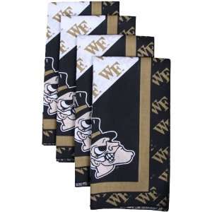  NCAA Wake Forest Demon Deacons 4 Pack Spirited Cloth 