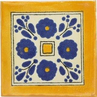 Mexican Tile   4x4 Amapola Azul Talavera