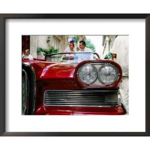  Bride and Groom in 1958 Edsel Pacer Convertible, Calle 