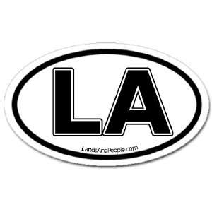 Louisiana LA Black and White Car Bumper Sticker Decal Oval