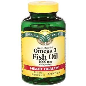  Spring Valley   Fish Oil Omega 3, 1000 mg, 120 Softgels 