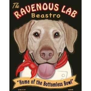 The Ravenous Lab Beastro   Yellow Labrador Retriever Art 