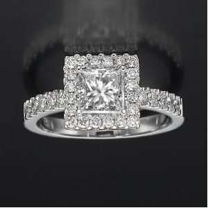  Holyland 2.3 CT VVS REAL DIAMOND ACCENTED PROMISE RING 18K 