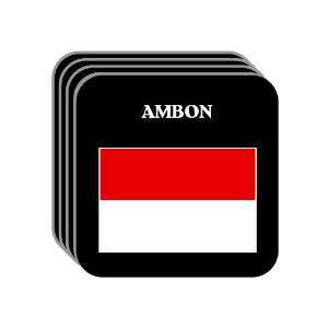  Indonesia   AMBON Set of 4 Mini Mousepad Coasters 