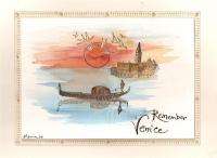 SUNSET  scenic UM unmounted rubber stamp by Cherry Pie  