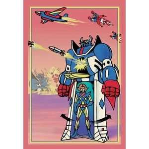  Warrior Robot   Paper Poster (18.75 x 28.5) Sports 