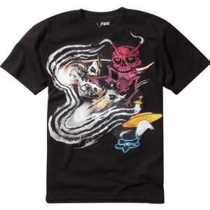   Fox Racing Spacewhip Youth T Shirt Youth X Large Black Automotive
