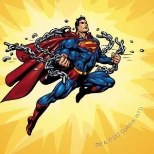  Superman breaks chains Round Sticker 