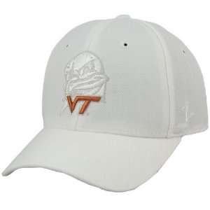  Zephyr Virginia Tech Hokies White Vortex Fitted Hat 