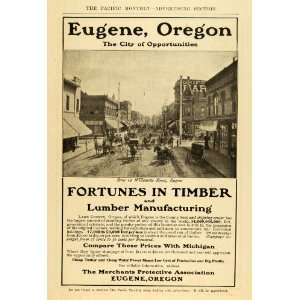  1907 Ad Eugene Oregon Williamette Street Lumber Timber 