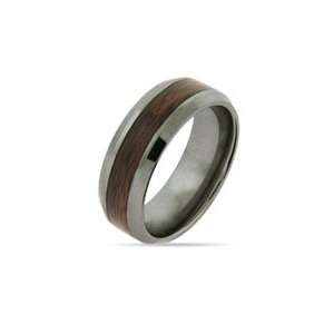  Engravable Wood Grain Inlay Engravable Tungsten Ring 