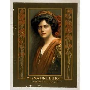  Poster Miss Maxine Elliott 1905
