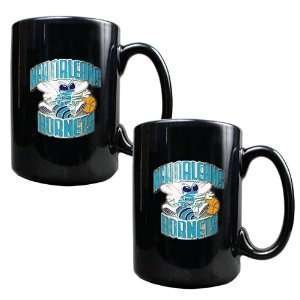   Hornets 2 Piece Matching NBA Ceramic Coffee Mug Set