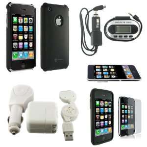 Accessory Bundle for Apple iPhone 3G 3GS S home charger, car adapter 