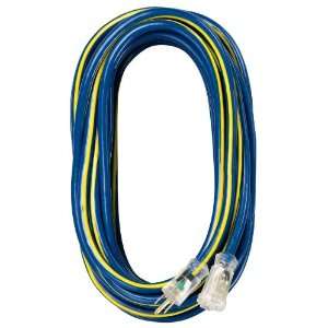 Voltec 05 00347 12/3 SJTW Outdoor Extension Cord with Lighted End, 25 