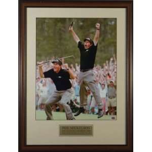  Phil Mickelson 2004 Masters Jump 2 pose 8x10 Framed 