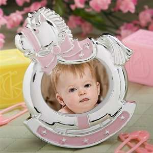  Pink Rocking Horse Photo Frame Baby Shower Favor Baby
