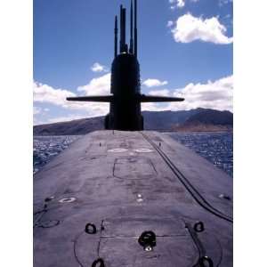 Bow and Sail View of USS Kamehameha, SSN 642, on the Surface off the 