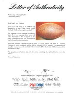 Walter Payton Autographed Signed Wilson NFL Leather Football PSA/DNA 