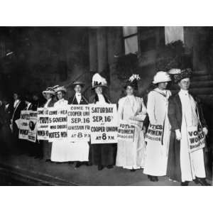  A Line of Women Rally for Womens Suffrage Photographic 