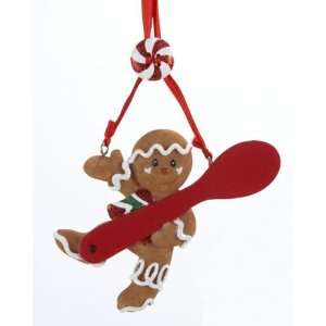  4.75 Gingerbread Kisses Boy Cookie with Spoon Christmas 
