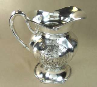 Art Nouveau Silver Plated Water Pitcher Grapevine Simpson Hall Miller 