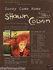 Shawn Colvin autographed hand signed 8.5x11 inch magazi