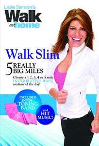   SANSONE WALK SLIM 5 REALLY BIG MILES DVD & BAND NEW WALKING EXERCISE