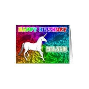  Melanie Birthday, Unicorn Dreams Card Health & Personal 