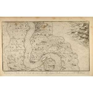  1757 Engraving Antique Map Nile River Egypt Frederick L 