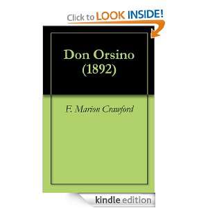 Don Orsino (1892) F. Marion Crawford  Kindle Store