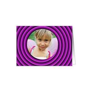  Purple Circles Optical Illusion Any Occasion Photo Card 