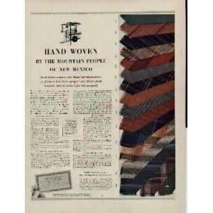  Hand Woven by the Mountain People of New Mexico  1941 