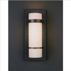  One Light Banded Wall Sconce with Fluorescent Bulb Finish 