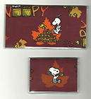 Checkbook Cover Debit Set Made w/ Snoopy Red Baron Postage Stamp 