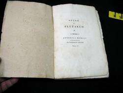 rare 1820 edition / opuscoli morali opere ( opera ) plutarco /hand 