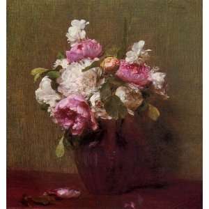   Peonies and Roses, Narcissus Henri Fantin Latour