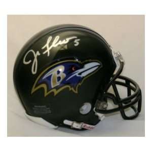  Signed Joe Flacco Mini Helmet   Autographed NFL Mini 