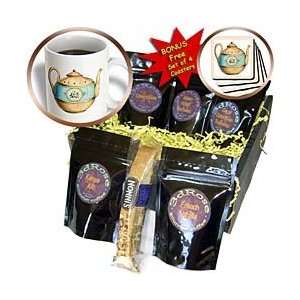 Florene Vintage   Turquoise n Peach Vintage Teapot   Coffee Gift 