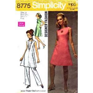 Simplicity 8775 Vintage Sewing Pattern Designer Fashion Dress & Pants 